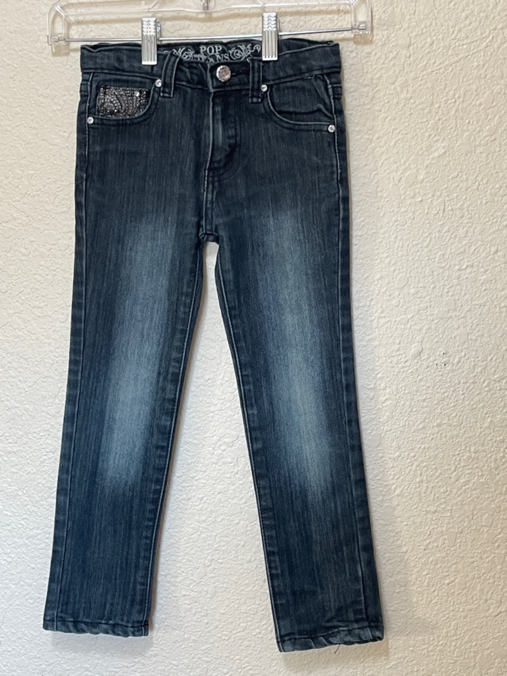Pop Jeans Girls Embellished Slim Jeans. Good Condition. Size 6.